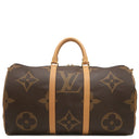 ルイヴィトン LOUIS VUITTON キーポル バンドリエール50 M44739 モノグラムジャイアントリバース レザー モノグラムジャイアントリバースキャンバス ボストンバッグ ゴールド金具 茶