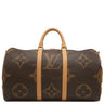 ルイヴィトン LOUIS VUITTON キーポル バンドリエール50 M44739 モノグラムジャイアントリバース レザー モノグラムジャイアントリバースキャンバス ボストンバッグ ゴールド金具 茶