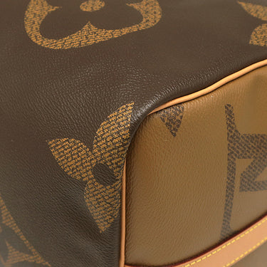 ルイヴィトン LOUIS VUITTON キーポル バンドリエール50 M44739 モノグラムジャイアントリバース レザー モノグラムジャイアントリバースキャンバス ボストンバッグ ゴールド金具 茶