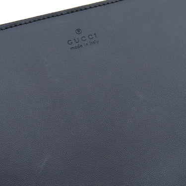 グッチ Gucci ロゴ プリント 772176 ベージュ×ネイビー キャンバス レザー トートバッグ シルバー金具 肩掛け ショルダー 白 紺