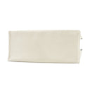 グッチ Gucci ロゴ プリント 772176 ベージュ×ネイビー キャンバス レザー トートバッグ シルバー金具 肩掛け ショルダー 白 紺
