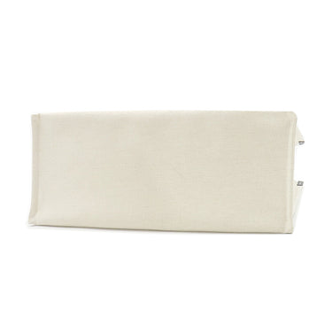 グッチ Gucci ロゴ プリント 772176 ベージュ×ネイビー キャンバス レザー トートバッグ シルバー金具 肩掛け ショルダー 白 紺