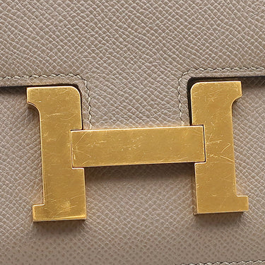 エルメス HERMES コンスタンス3 ミニ グリアスファルト×ジョーヌアンブル ヴォーエプソン ショルダーバッグ ゴールド金具 【PO品】