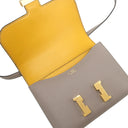 エルメス HERMES コンスタンス3 ミニ グリアスファルト×ジョーヌアンブル ヴォーエプソン ショルダーバッグ ゴールド金具 【PO品】