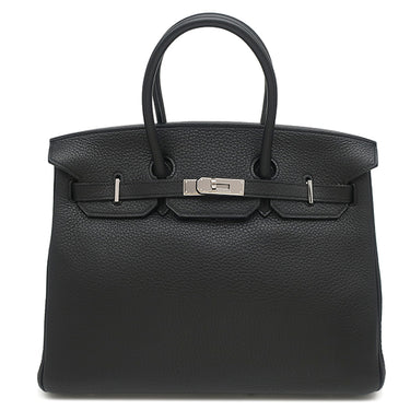エルメス HERMES バーキン35 ブラック トゴ ハンドバッグ シルバー金具 黒