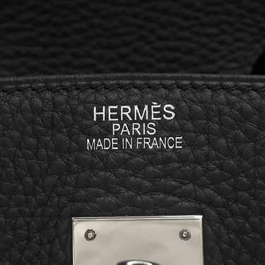 エルメス HERMES バーキン35 ブラック トゴ ハンドバッグ シルバー金具 黒