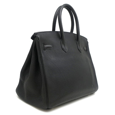 エルメス HERMES バーキン35 ブラック トゴ ハンドバッグ シルバー金具 黒
