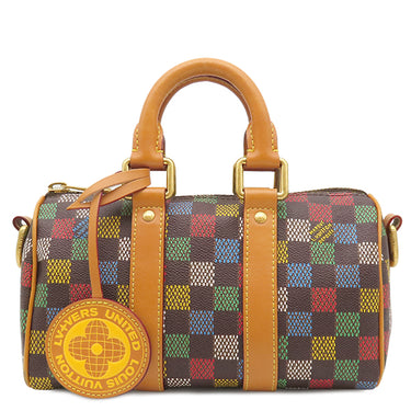 ルイヴィトン LOUIS VUITTON キーポル バンドリエール 25 N00148 マルチカラー ダミエキャンバス LVバーズ ダミエエベヌキャンバス 2WAYバッグ ゴールド金具 ファレル ウィリアムス