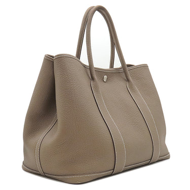 エルメス HERMES ガーデンパーティ PM エトゥープ ネゴンダ トートバッグ シルバー金具 グレージュ