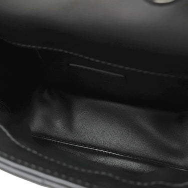 グッチ GUCCI デコ ミニ チェーンショルダー 741457 ブラック レザー ショルダーバッグ シルバー金具 インターロッキング ゴールド×シルバー キルティング