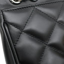 グッチ GUCCI デコ ミニ チェーンショルダー 741457 ブラック レザー ショルダーバッグ シルバー金具 インターロッキング ゴールド×シルバー キルティング