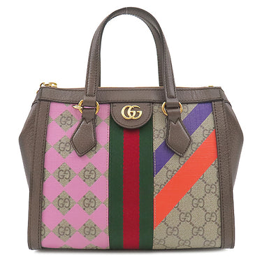 グッチ Gucci オフィディア GG スモール 547551 ベージュ GGスプリームキャンバス レザー 2WAYバッグ ゴールド金具 ジオメトリックプリント ハンドバッグ