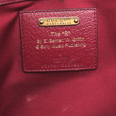グッチ Gucci GUCCI100 ラージ トート 659980 ナチュラル×レッド×ブルー キャンバス レザー 2WAYバッグ ゴールド金具 100周年記念モデル トートバッグ