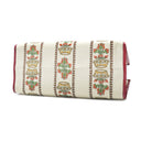 グッチ Gucci GUCCI100 ラージ トート 659980 ナチュラル×レッド×ブルー キャンバス レザー 2WAYバッグ ゴールド金具 100周年記念モデル トートバッグ