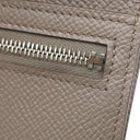 エルメス HERMES ベアン コンビネ エタン ヴォーエプソン 三つ折り財布 シルバー金具 グレージュ