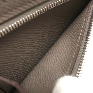 エルメス HERMES ベアン コンビネ エタン ヴォーエプソン 三つ折り財布 シルバー金具 グレージュ