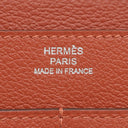 エルメス HERMES ドゴンデュオ ドゴンGM ブリック エバーカラー 長財布 シルバー金具 赤茶 ブリック ロングウォレット