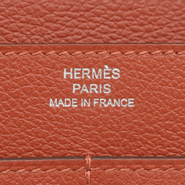 エルメス HERMES ドゴンデュオ ドゴンGM ブリック エバーカラー 長財布 シルバー金具 赤茶 ブリック ロングウォレット