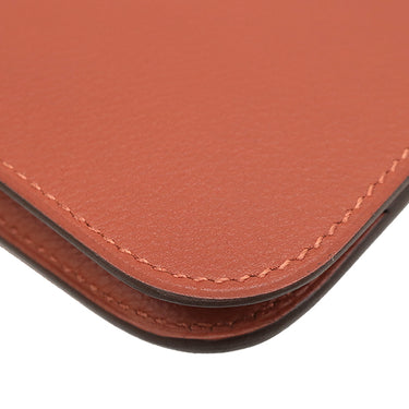 エルメス HERMES ドゴンデュオ ドゴンGM ブリック エバーカラー 長財布 シルバー金具 赤茶 ブリック ロングウォレット