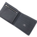 エルメス HERMES Hセリエ コンパクト ブルーニュイ エバーカラー 二つ折り財布 シルバー金具 紺 バイアスH 2025年製