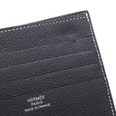 エルメス HERMES Hセリエ コンパクト ブルーニュイ エバーカラー 二つ折り財布 シルバー金具 紺 バイアスH 2025年製