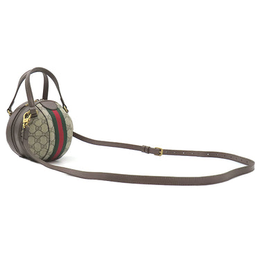 グッチ GUCCI オフィディア ボール型 517350 ベージュ×ブラウン GGスプリームキャンバス レザー 2WAYバッグ ヴィンテージ金具 シェリー ウェブ 茶