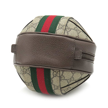 グッチ GUCCI オフィディア ボール型 517350 ベージュ×ブラウン GGスプリームキャンバス レザー 2WAYバッグ ヴィンテージ金具 シェリー ウェブ 茶