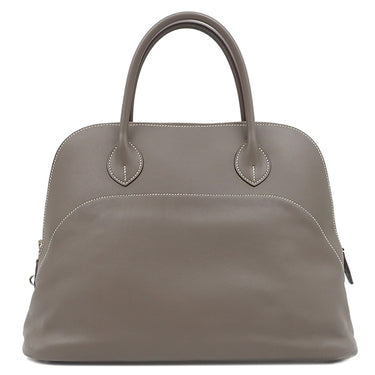 エルメス HERMES ボリード35 リラックス エタン シッキム ハンドバッグ シルバー金具 グレージュ