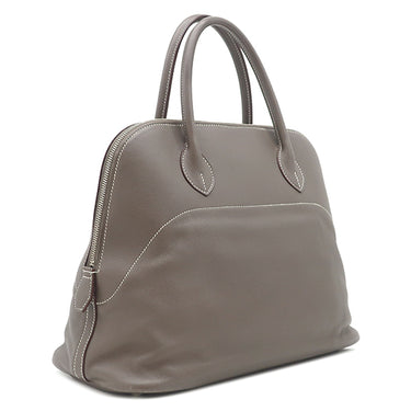 エルメス HERMES ボリード35 リラックス エタン シッキム ハンドバッグ シルバー金具 グレージュ