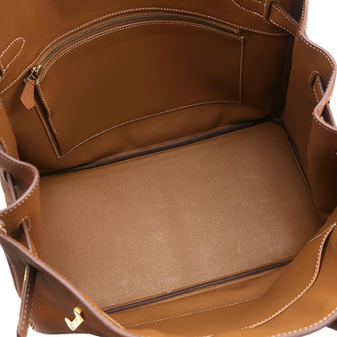 エルメス HERMES バーキン35 ゴールド トゴ ハンドバッグ ゴールド金具 茶