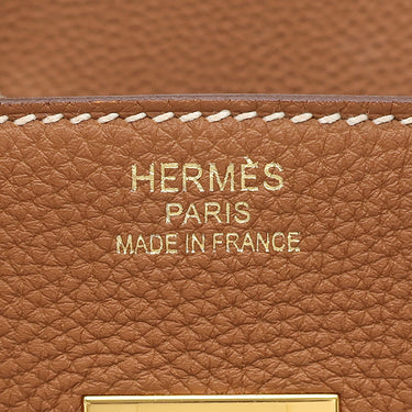 エルメス HERMES バーキン35 ゴールド トゴ ハンドバッグ ゴールド金具 茶