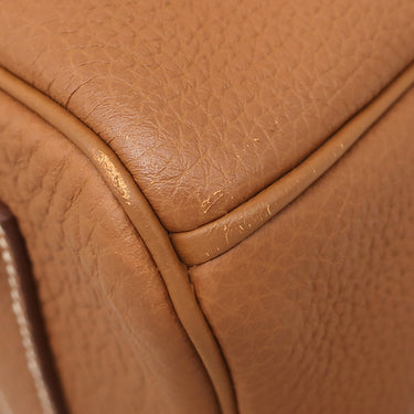 エルメス HERMES バーキン35 ゴールド トゴ ハンドバッグ ゴールド金具 茶