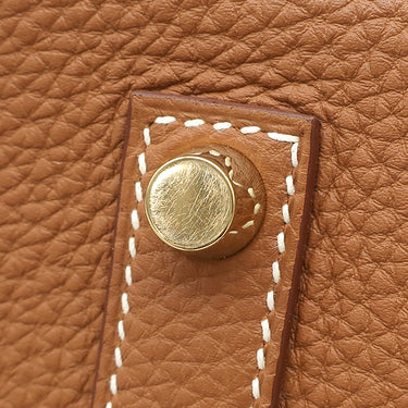 エルメス HERMES バーキン35 ゴールド トゴ ハンドバッグ ゴールド金具 茶