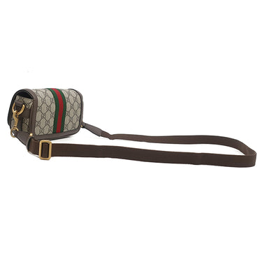 グッチ GUCCI オフィディア ミニバッグ 795466 ベージュ×エボニー GGスプリームキャンバス ショルダーバッグ ヴィンテージ金具 ウェブストライプ