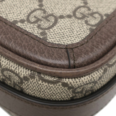 グッチ GUCCI オフィディア ミニバッグ 795466 ベージュ×エボニー GGスプリームキャンバス ショルダーバッグ ヴィンテージ金具 ウェブストライプ