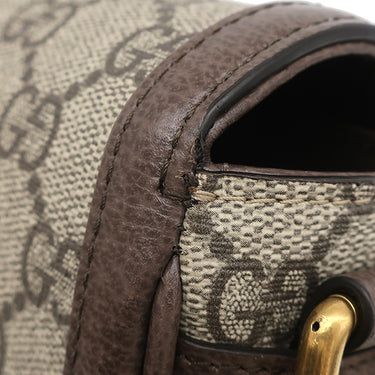 グッチ GUCCI オフィディア ミニバッグ 795466 ベージュ×エボニー GGスプリームキャンバス ショルダーバッグ ヴィンテージ金具 ウェブストライプ