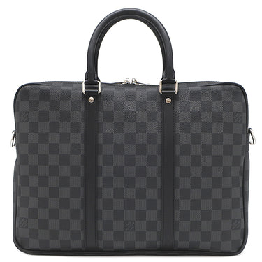 ルイヴィトン LOUIS VUITTON ポルトドキュマン ヴォワヤージュ N41478 ダミエグラフィット ダミエグラフィットキャンバス ビジネスバッグ シルバー金具 ビジネストート