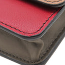 ボッテガヴェネタ Bottega Veneta チェーン ショルダー ベージュピンク×レッド レザー チェーンウォレット ゴールド金具 赤 ミニバッグ 財布