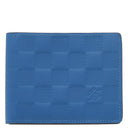 ルイヴィトン LOUIS VUITTON ポルトフォイユ ミュルティプル N63206 ネプテューヌ レザー ダミエアンフィニレザー 二つ折り財布 青 コンパクト 札入れ