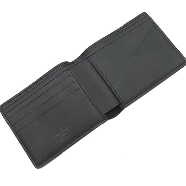 ルイヴィトン LOUIS VUITTON ポルトフォイユ ミュルティプル N63206 ネプテューヌ レザー ダミエアンフィニレザー 二つ折り財布 青 コンパクト 札入れ