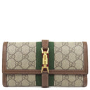 グッチ GUCCI ジャッキー1961 チェーン付き ウォレット 652681 ベージュ×エボニー GGスプリームキャンバス レザー チェーンウォレット ゴールド金具