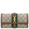 グッチ GUCCI ジャッキー1961 チェーン付き ウォレット 652681 ベージュ×エボニー GGスプリームキャンバス レザー チェーンウォレット ゴールド金具