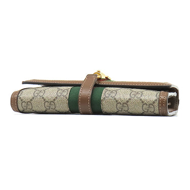 グッチ GUCCI ジャッキー1961 チェーン付き ウォレット 652681 ベージュ×エボニー GGスプリームキャンバス レザー チェーンウォレット ゴールド金具