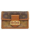 ルイヴィトン LOUIS VUITTON ポルトフォイユ ドーフィーヌ M68746 ブラウン×ベージュ レザー モノグラムキャンバス モノグラムリバースキャンバス 2WAYバッグ ゴールド金具 茶 チェーンショルダー クラッチ