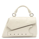 メゾン マルタン マルジェラ MAISON MARTIN MARGIELA スナッチト アシンメトリック マイクロ SB1WD0013 ライトグレー レザー グレイニーレザー 2WAYバッグ シルバー金具 白