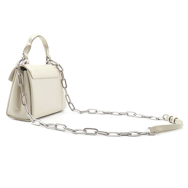 メゾン マルタン マルジェラ MAISON MARTIN MARGIELA スナッチト アシンメトリック マイクロ SB1WD0013 ライトグレー レザー グレイニーレザー 2WAYバッグ シルバー金具 白