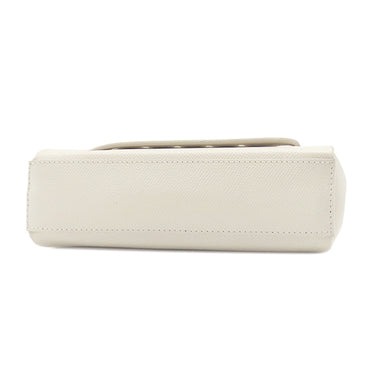 メゾン マルタン マルジェラ MAISON MARTIN MARGIELA スナッチト アシンメトリック マイクロ SB1WD0013 ライトグレー レザー グレイニーレザー 2WAYバッグ シルバー金具 白