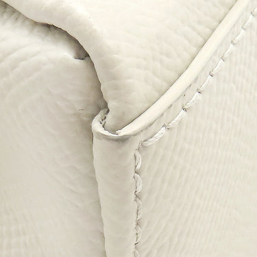 メゾン マルタン マルジェラ MAISON MARTIN MARGIELA スナッチト アシンメトリック マイクロ SB1WD0013 ライトグレー レザー グレイニーレザー 2WAYバッグ シルバー金具 白