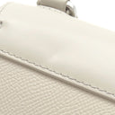 メゾン マルタン マルジェラ MAISON MARTIN MARGIELA スナッチト アシンメトリック マイクロ SB1WD0013 ライトグレー レザー グレイニーレザー 2WAYバッグ シルバー金具 白
