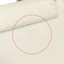 メゾン マルタン マルジェラ MAISON MARTIN MARGIELA スナッチト アシンメトリック マイクロ SB1WD0013 ライトグレー レザー グレイニーレザー 2WAYバッグ シルバー金具 白